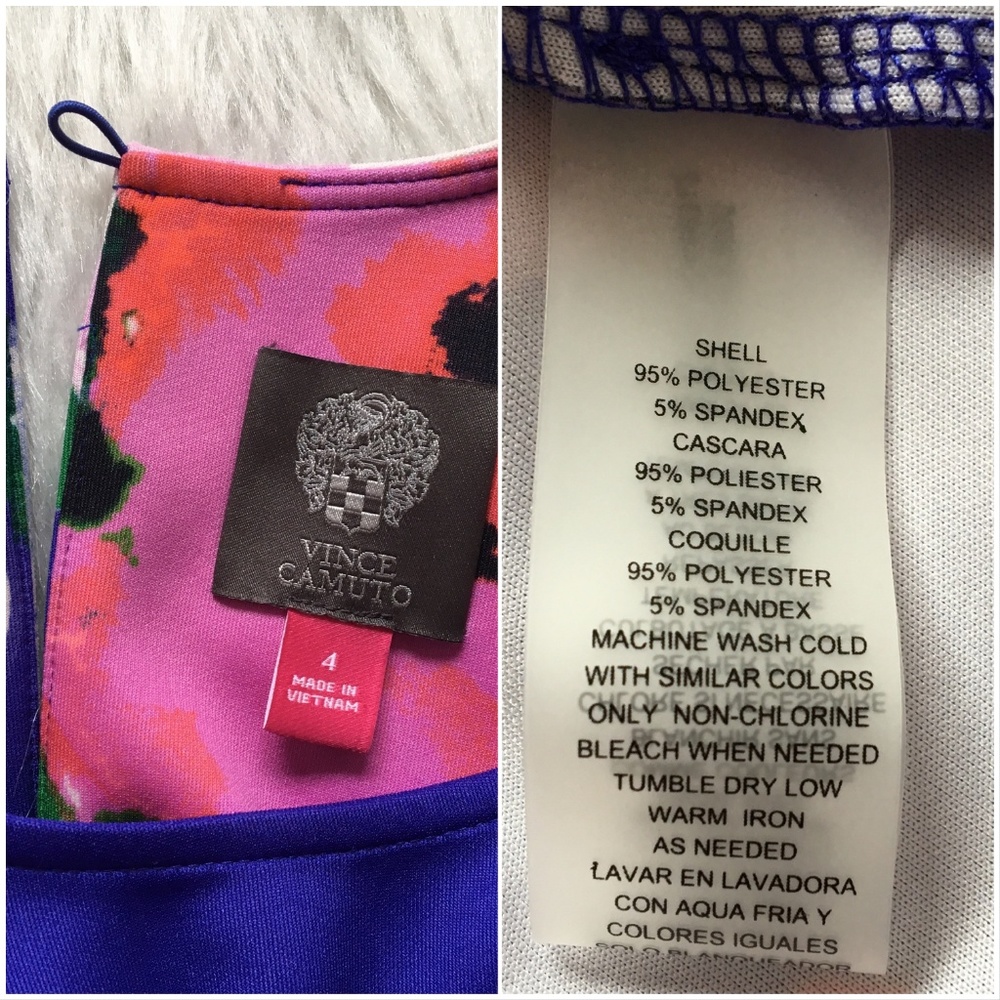 Vince Camuto Floral Shift Dress Size 4 - Picture 7 of 9